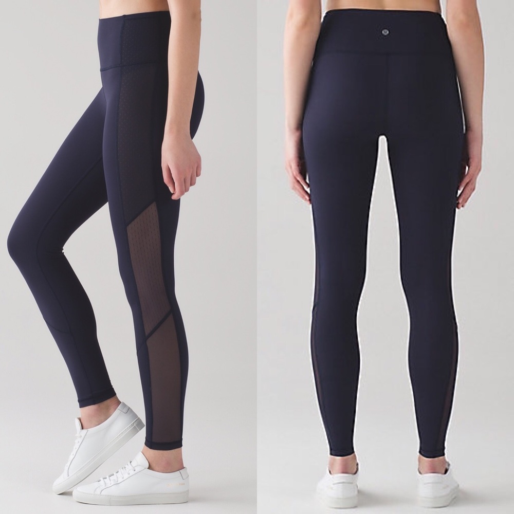 RARE Lululemon Dotted Mesh Body Con Tight